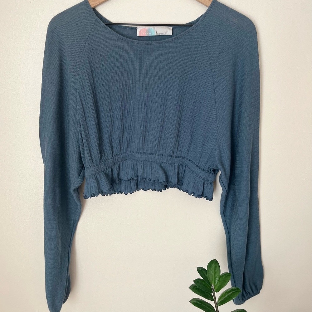 Free people beach cropped long sleeve